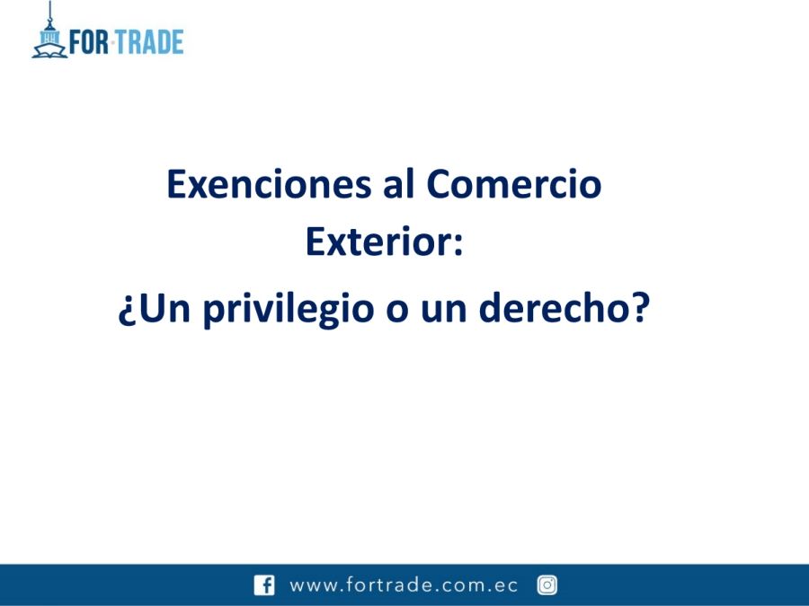 Exenciones al comercio exterior