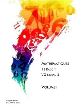 Mathématiques RAC1 volume 1 2020