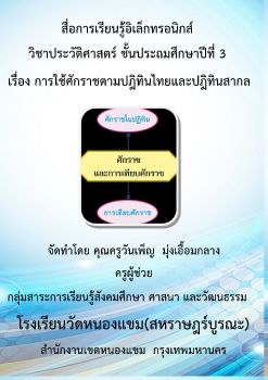 ประวัติศาสตร์-ชั้นป3(การใช้ศักราชตามปฏิทินไทยและปฏิทินสากล)