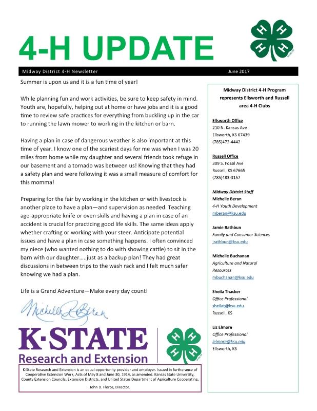 2017 June 4-H Update