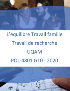 Recherche sur l'Équilibre Travai l- famille UQAM 4801-G-10 