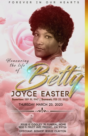 Betty Joyce Easter_Online Funeral Program