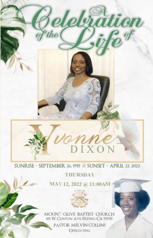 Yvonne Dixon_Digital Funeral Program