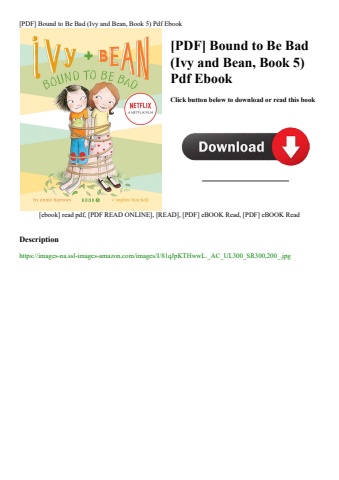 [pdf] bound to be bad (ivy and bean  book 5) pdf ebook