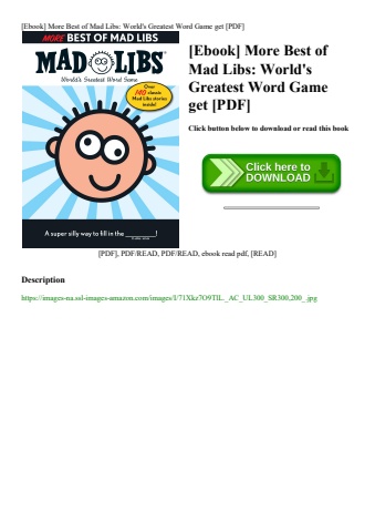 [ebook] more best of mad libs world's greatest word game get [pdf]