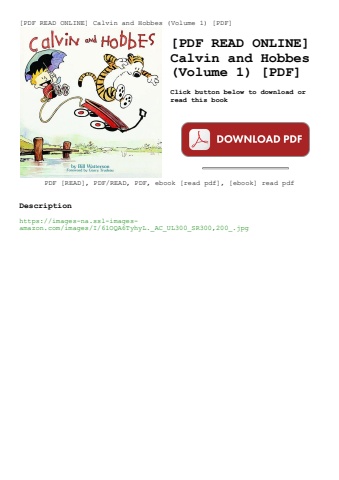 [pdf read online] calvin and hobbes (volume 1) [pdf]