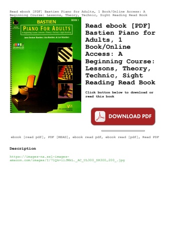 read ebook [pdf] bastien piano for adults  1 bookonline access a beginning course lessons  theory  t