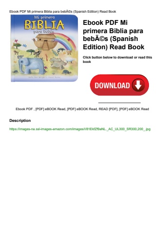 ebook pdf  mi primera biblia para bebãƒâ©s (spanish edition) read book