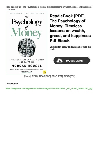 read ebook [pdf] the psychology of money timeless lessons on wealth  greed  and happiness pdf ebook