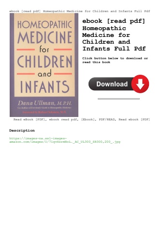 ebook [read pdf] homeopathic medicine for children and infants full pdf
