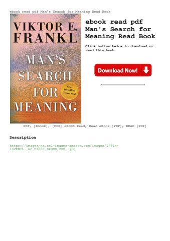 ebook read pdf man's search for meaning read book