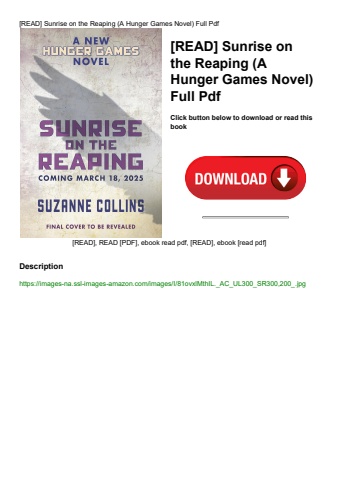 [read] sunrise on the reaping (a hunger games novel) full pdf