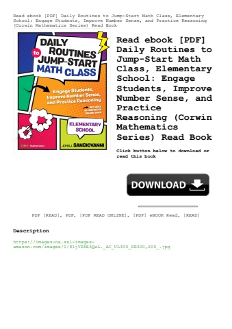 read ebook [pdf] daily routines to jump-start math class  elementary school engage students  improve