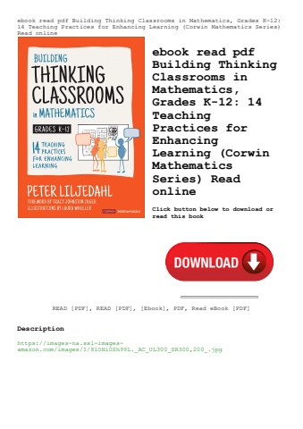 ebook read pdf building thinking classrooms in mathematics  grades k-12 14 teaching practices for en