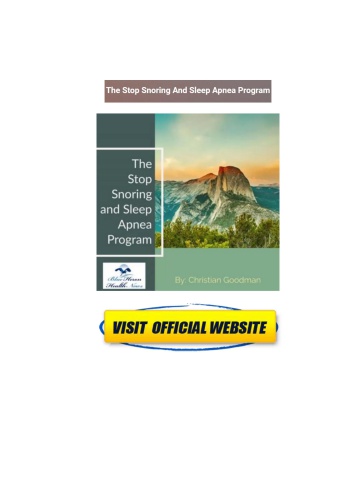 The Stop Snoring And Sleep Apnea Program PDF Exercises Download