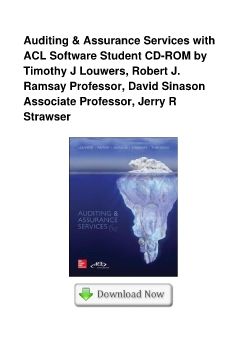 Auditing & Assurance Services with ACL Software Student CD-ROM by Timothy J Louwers, Robert J. Ramsay Professor, David Sinason Associate Professor, Jerry R Strawser