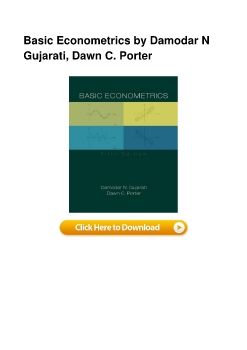 Basic Econometrics by Damodar N Gujarati, Dawn C. Porter