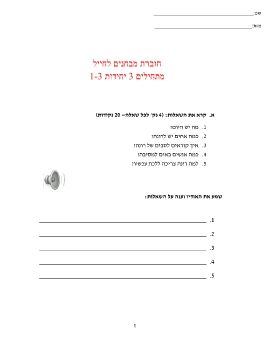 IDF eCur NH Mathilim 3 exams 060820