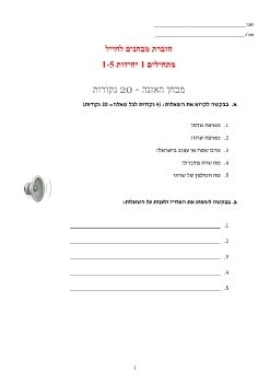 IDF eCur NL Mathilim 1 Exams units 1-10 030820