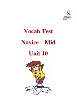 NM unit 10 Vocab test