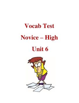 Vocab test - NH-U6