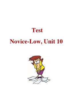 Novice-Low-unit-10-vocab test_Neat250722