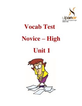 Vocab-Test, Novice-High, Unit 1