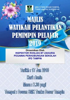 BUKU PROGRAM WATIKAH PELANTIKAN 2019