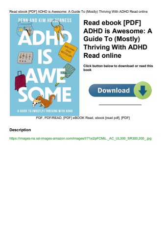 read ebook [pdf] adhd is awesome a guide to (mostly) thriving with adhd read online