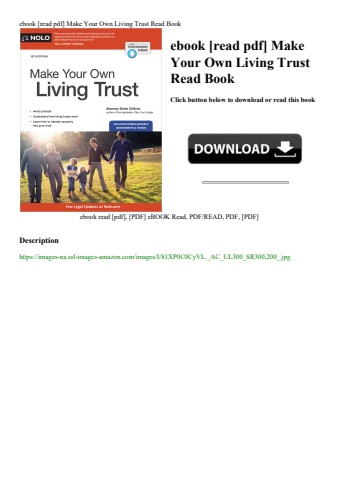 ebook [read pdf] make your own living trust read book