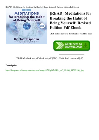 [read] meditations for breaking the habit of being yourself revised edition pdf ebook