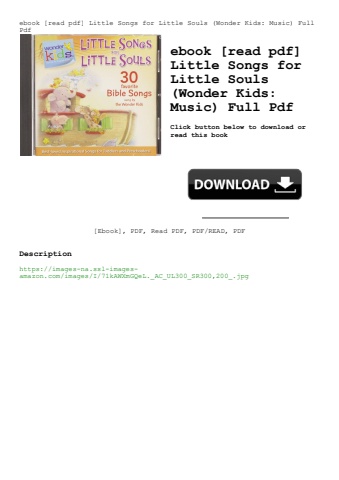 ebook [read pdf] little songs for little souls (wonder kids music) full pdf