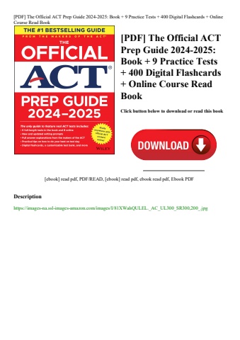 [pdf] the official act prep guide 2024-2025 book + 9 practice tests + 400 digital flashcards + onlin