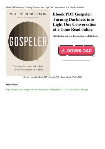 ebook pdf  gospeler turning darkness into light one conversation at a time read online