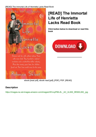 [read] the immortal life of henrietta lacks read book