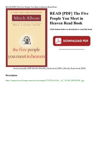 read [pdf] the five people you meet in heaven read book