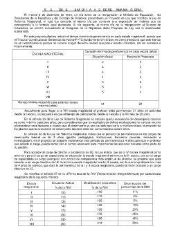 PROYECTO DE LEY QUE MODIFICA LA LEY DE REFORMA MAGISTERIAL (1)