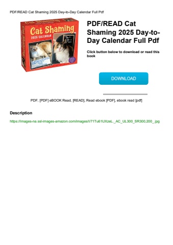 pdfread cat shaming 2025 day-to-day calendar full pdf
