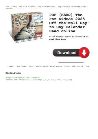pdf [read] the far sideã‚â® 2025 off-the-wall day-to-day calendar read online