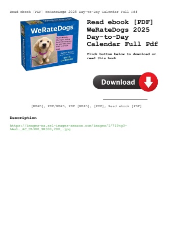 read ebook [pdf] weratedogs 2025 day-to-day calendar full pdf