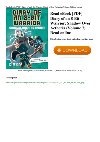 read ebook [pdf] diary of an 8-bit warrior shadow over aetheria (volume 7) read online