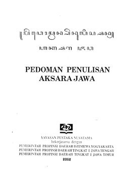 PEDOMAN AKSARA JAWA