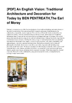 [PDF] An English Vision: Traditional Architecture and Decoration for Today by BEN PENTREATH,The Earl of Moray