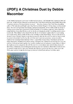 ((PDF)) A Christmas Duet by Debbie Macomber