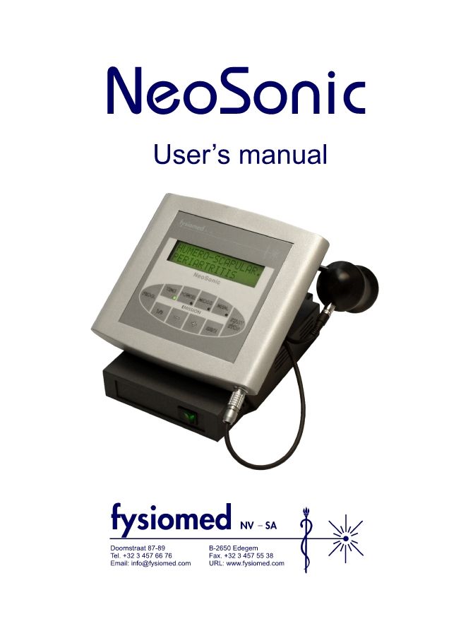 NeoSonic - user's manual