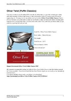 Oliver Twist (Puffin Classics)Charles Dickens