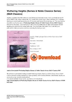 Wuthering Heights (Barnes & Noble Classics Series) (B&N Classics)Emily Bronte