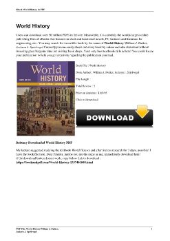 World HistoryWilliam J. Duiker, Jackson J. Spielvogel