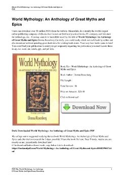 World Mythology: An Anthology of Great Myths and EpicsDonna Rosenberg