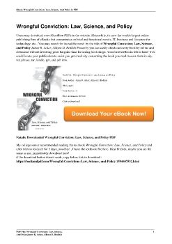 Wrongful Conviction: Law, Science, and PolicyJames R. Acker, Allison D. Redlich